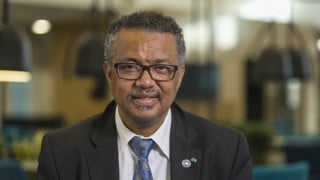 Tedros Adhanom Ghebreyesus, generaldirektör för FN:s världshälsoorganisation WHO och hedersdoktor vid Umeå universitet sedan 2018.
