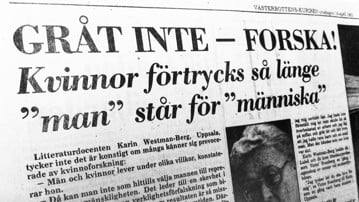 Gråt inte forska bild från vk 14 april 1982