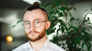 Porträtt på Hannes Sjöström