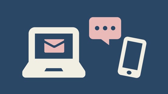 Illustration of ways of contacting us. 