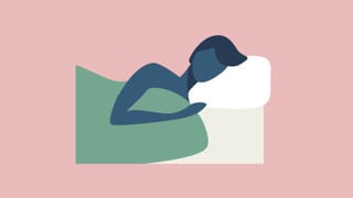 Illustration of person sleeping