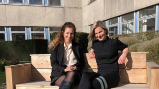 Sabine Vesting och hennes handledare Dr. Liesbet de Baets