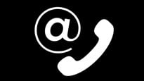 At-symbol och telefonsymbol