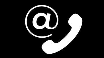 At-symbol och telefonsymbol