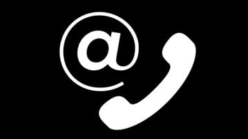 At-symbol och telefonsymbol