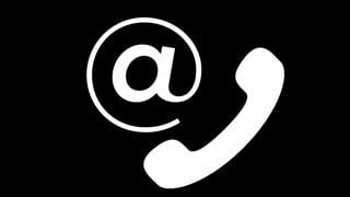 At-symbol och telefonsymbol