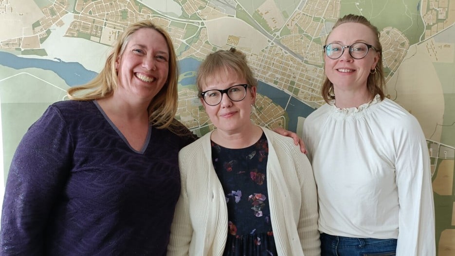 Porträtt av Anngelica Kristoferkvist, Hanna Lempinen och Linda Lundmark