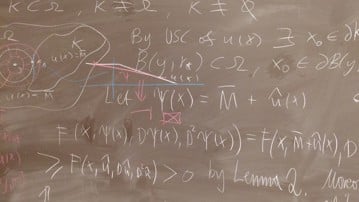 Bild på griffeltavla med matematiska formler