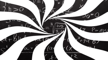 Grafisk bild med matematiska formler