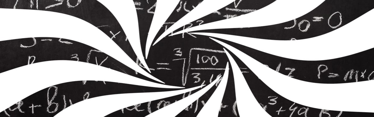 Grafisk bild med matematiska formler