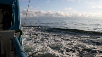 utsikt över havet från fartyget KBV 181
