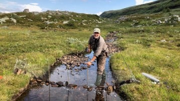 Pär Byström provfiskar i Jämtland