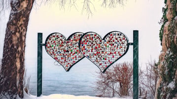 Hjärtan i snö