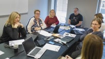 Grupparbete under rektorsutbildning i Piteå 2018.