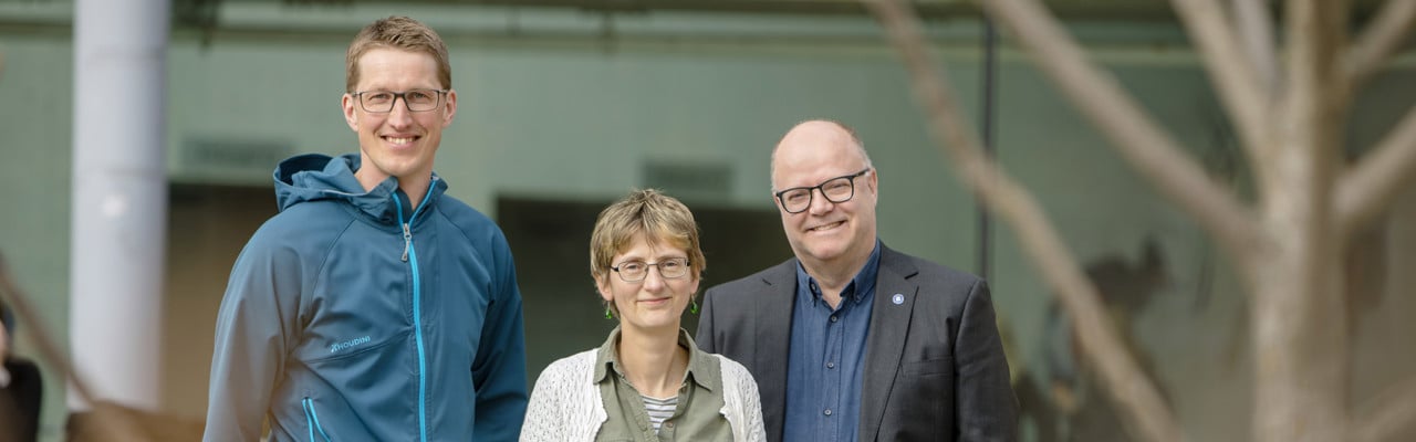 Gruppbild på Rickard Lindberg, Barbara Schumann och Jon Moen.