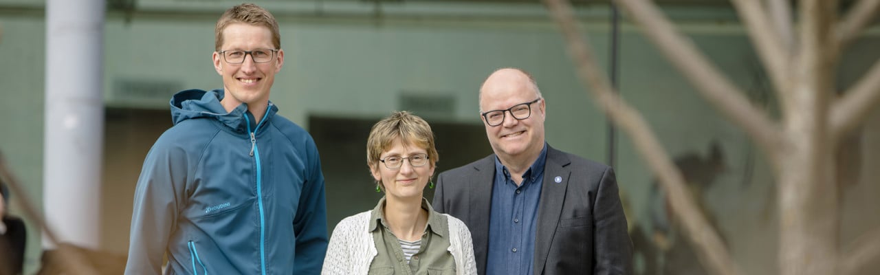 Gruppbild på Rickard Lindberg, Barbara Schumann och Jon Moen.