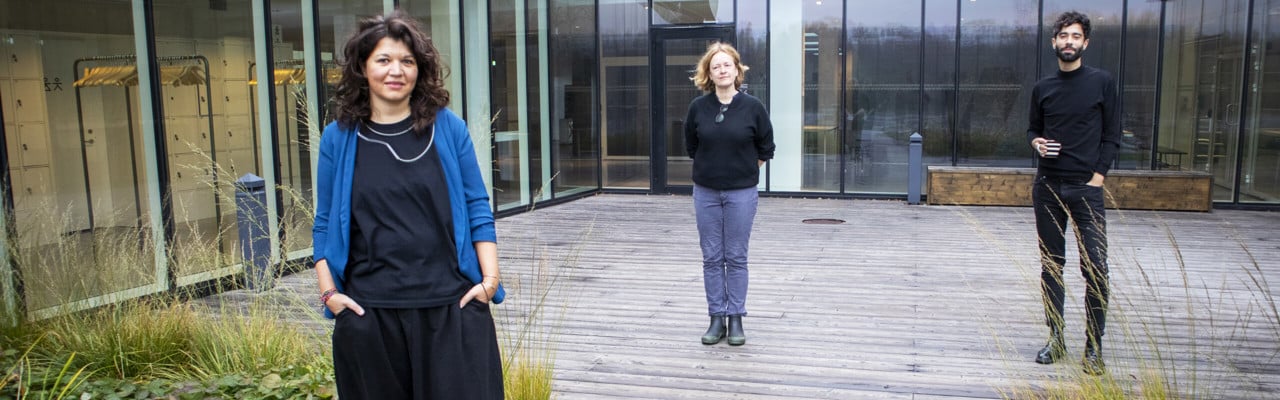 Bild på tre nya lektorer vid Arkitektshögskolan, Umeå universitet